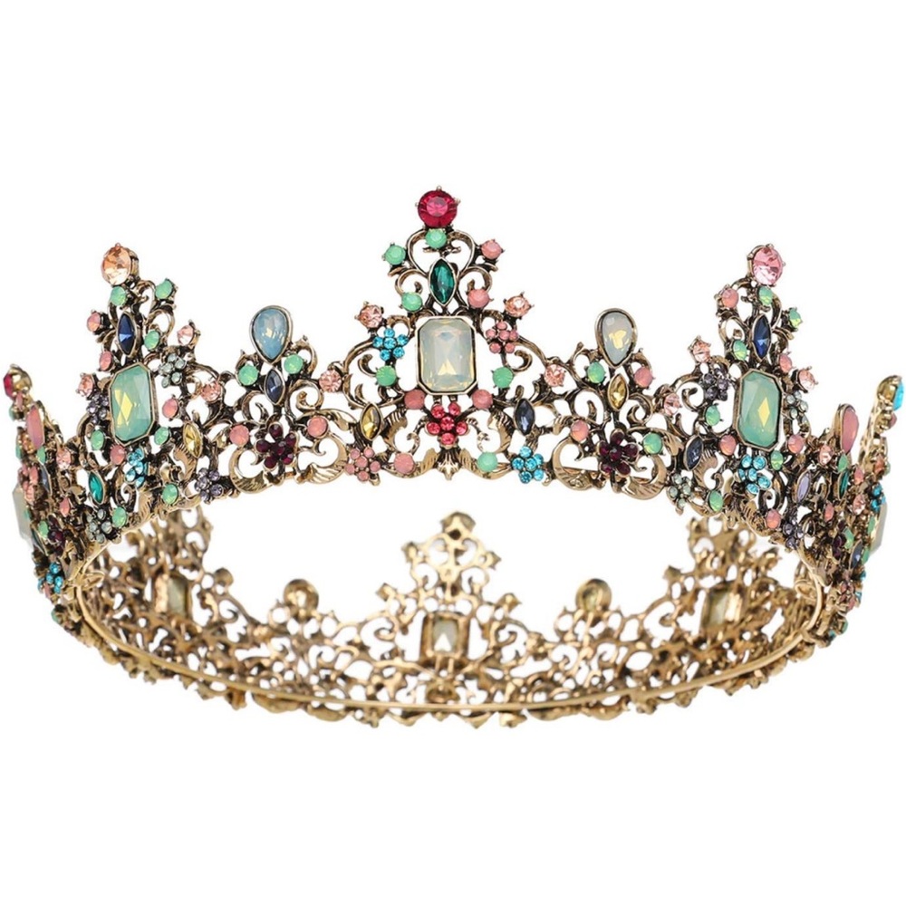 Jeweled Baroque Queen Crown